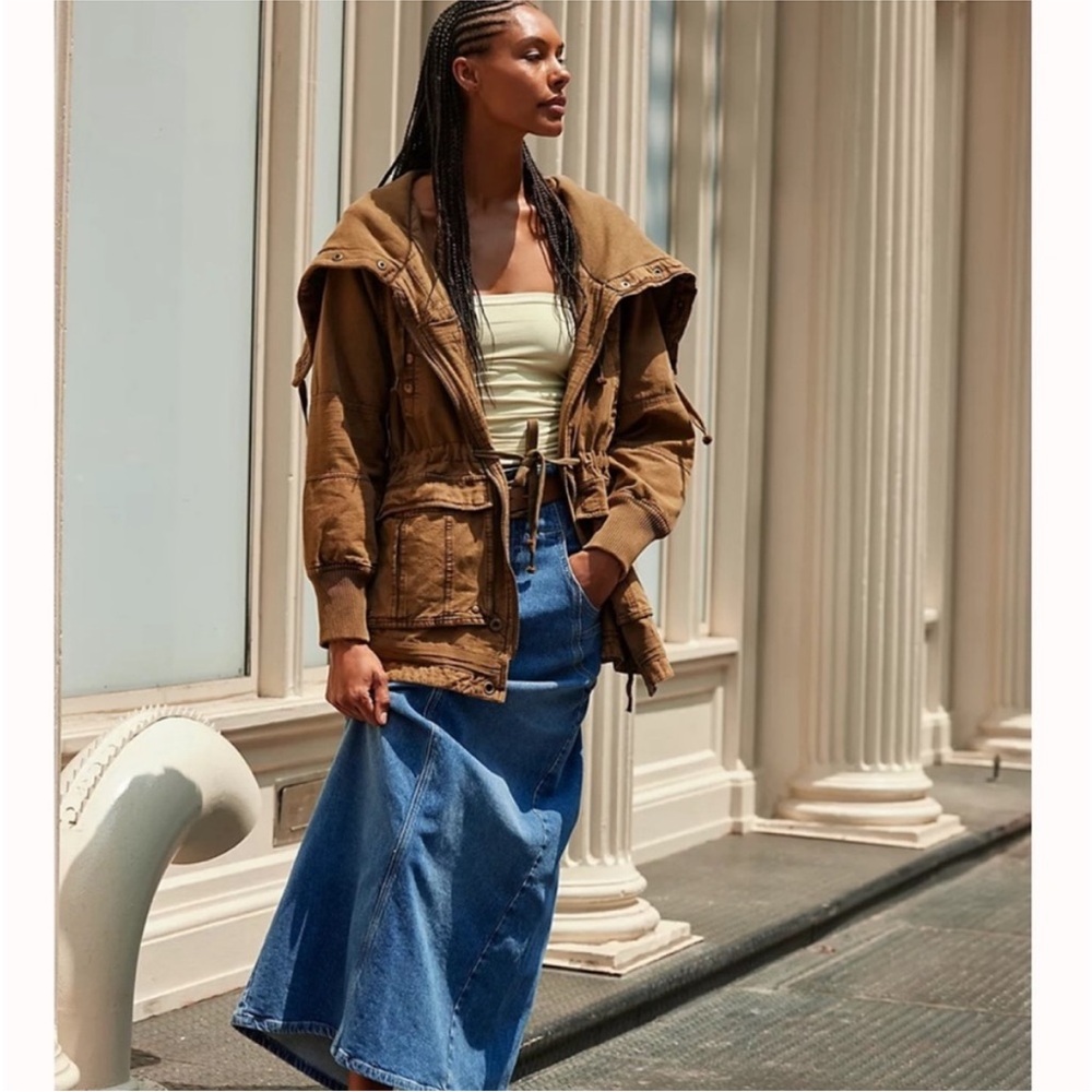 Free People Brown Utility Jacket size M